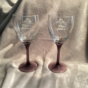 Pair of Vintage Reno Hilton Wine glasses